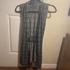 Grey Knit Flowy Vest